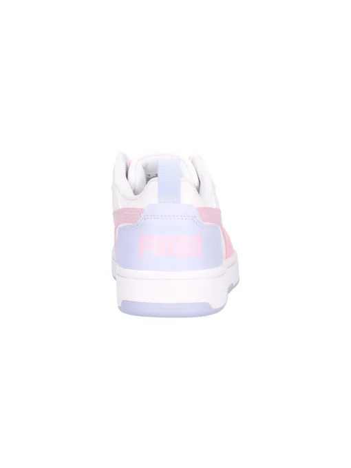Sneaker Puma Rebound da bambina bianca e rosa