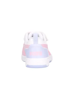 Sneaker Puma Rebound da bambina bianca e rosa