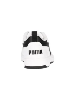 Sneaker Puma Rebound da bambino bianca e nera
