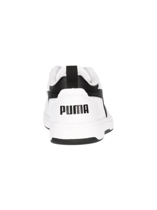 Sneaker Puma Rebound da bambino bianca e nera