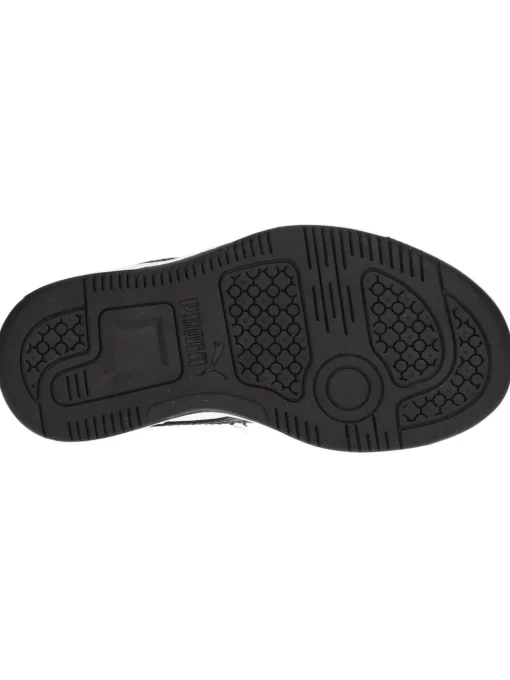 Sneaker Puma Rebound da bambino bianca e nera
