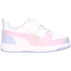 Sneaker Puma Rebound primi passi bambina bianca e rosa