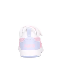 Sneaker Puma Rebound primi passi bambina bianca e rosa