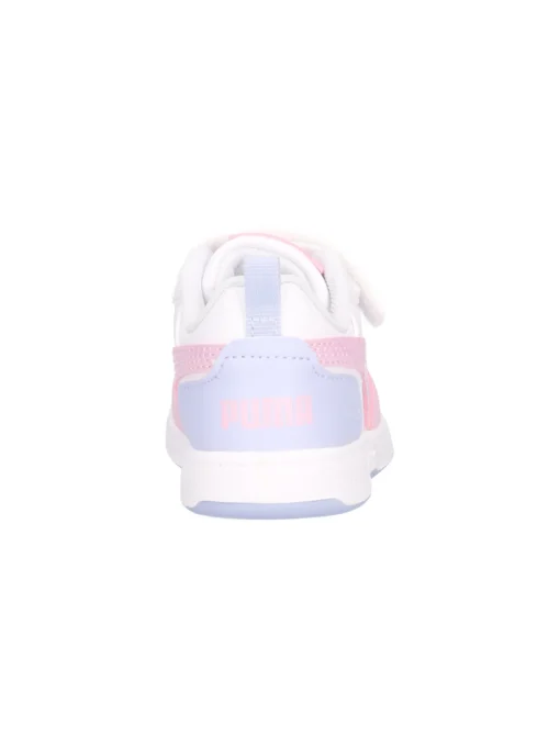 Sneaker Puma Rebound primi passi bambina bianca e rosa