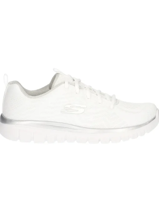 Sneaker Skechers con Memory Foam da donna bianca