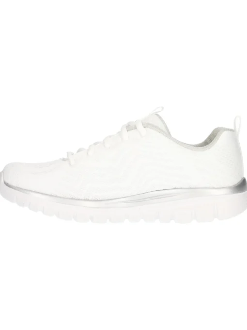 Sneaker Skechers con Memory Foam da donna bianca