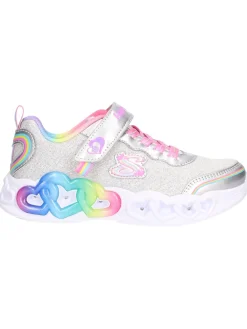 Sneaker Skechers da bambina argento glitter