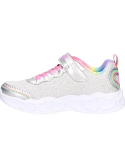 Sneaker Skechers da bambina argento glitter