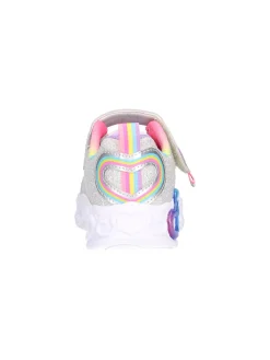 Sneaker Skechers da bambina argento glitter