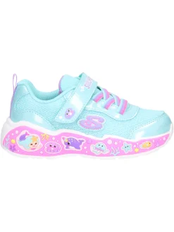 Sneaker Skechers primi passi bambina azzurra