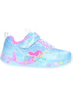 Sneaker Skechers Sirenetta Lights da bambina azzurra