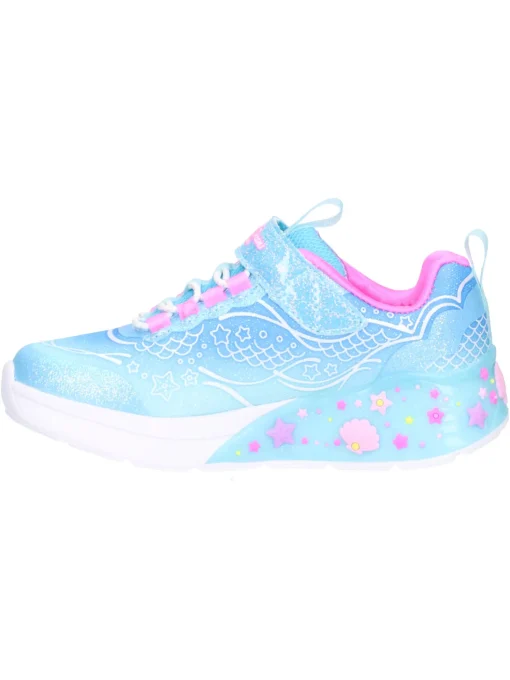Sneaker Skechers Sirenetta Lights da bambina azzurra