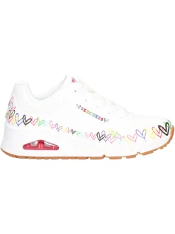 Sneaker Skechers Uno Love da donna bianca