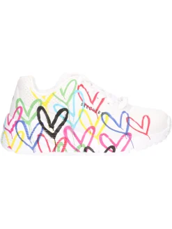 Sneaker Skechers Uno Love da bambina bianca