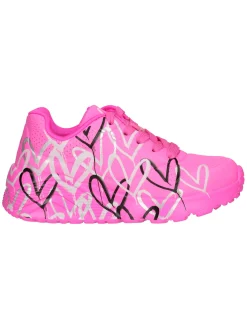 Sneaker Skechers Uno Love da bambina fucsia