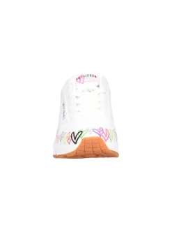 Sneaker Skechers Uno Love da donna bianca