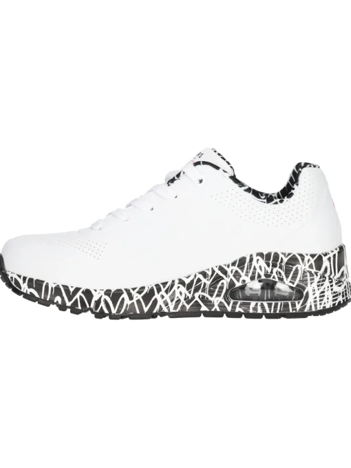 Sneaker Skechers Uno Love da donna bianca