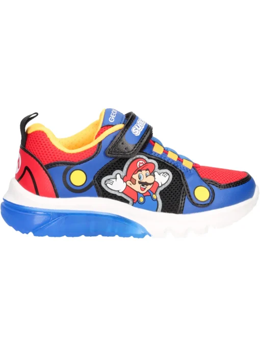 Sneaker Super Mario by Geox da bambino blu e rossa