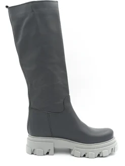 Stivale a tubo donna color grigio