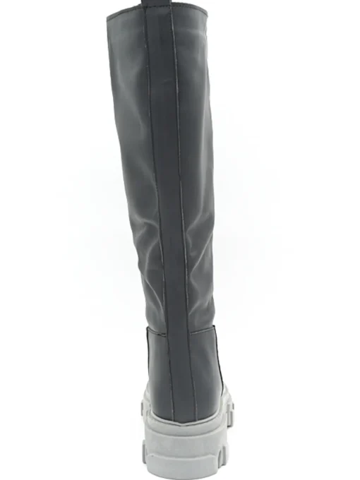 Stivale a tubo donna color grigio