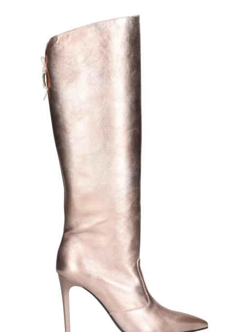 Stivale con tacco fino Nero Giardini da donna rame metal