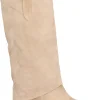 Stivale con tacco largo Liviana da donna beige