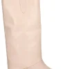 Stivale con tacco largo Liviana da donna beige