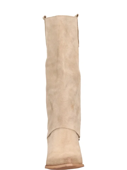 Stivale con tacco largo Liviana da donna beige