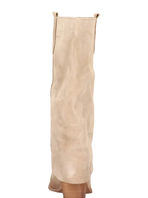 Stivale con tacco largo Liviana da donna beige