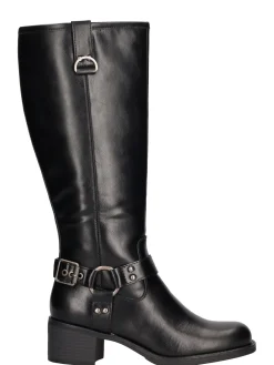 Stivale con tacco largo Marco Tozzi Vegan da donna nero