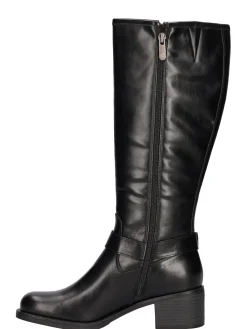 Stivale con tacco largo Marco Tozzi Vegan da donna nero