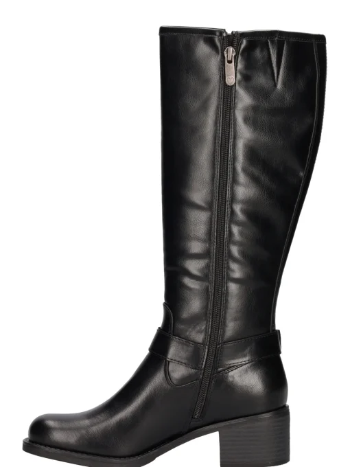 Stivale con tacco largo Marco Tozzi Vegan da donna nero