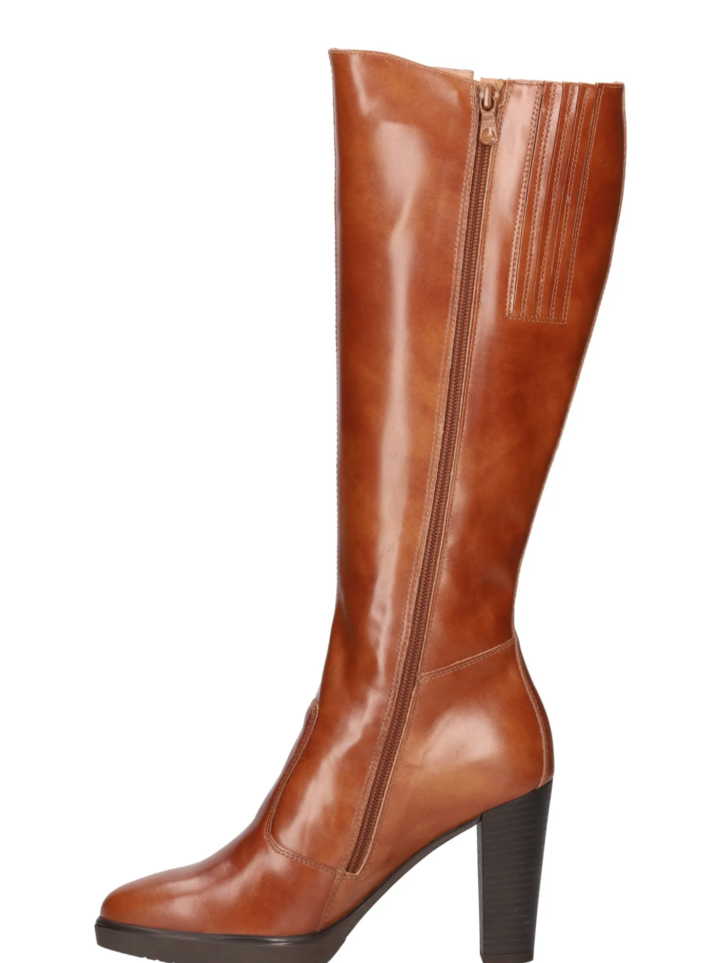 Stivale con tacco largo Nero Giardini da donna cuoio