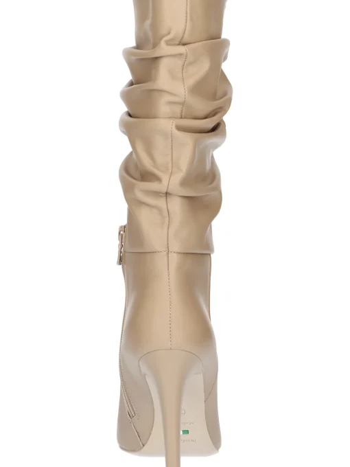 Stivale tacco fino Nero Giardini da donna beige