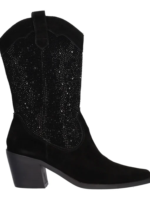 Stivale tacco largo Alma Blue da donna nero