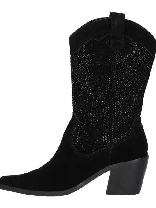 Stivale tacco largo Alma Blue da donna nero