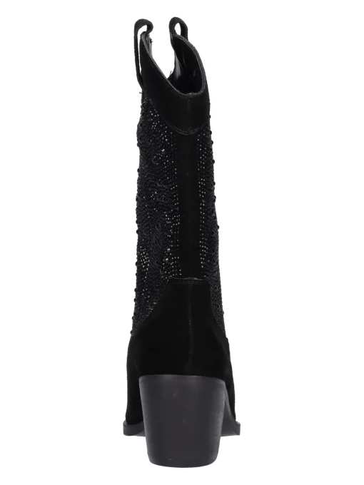 Stivale tacco largo Alma Blue da donna nero