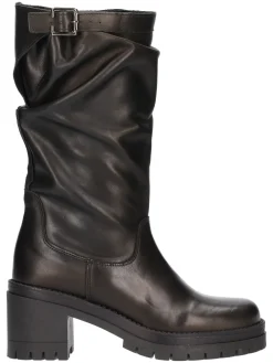 Stivale tacco largo Lace-Up NYC da donna nero