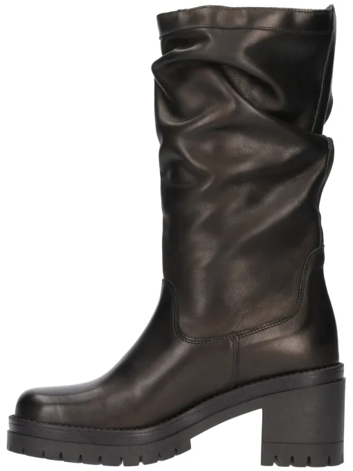 Stivale tacco largo Lace-Up NYC da donna nero