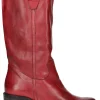 Stivale tacco largo Liviana da donna rosso