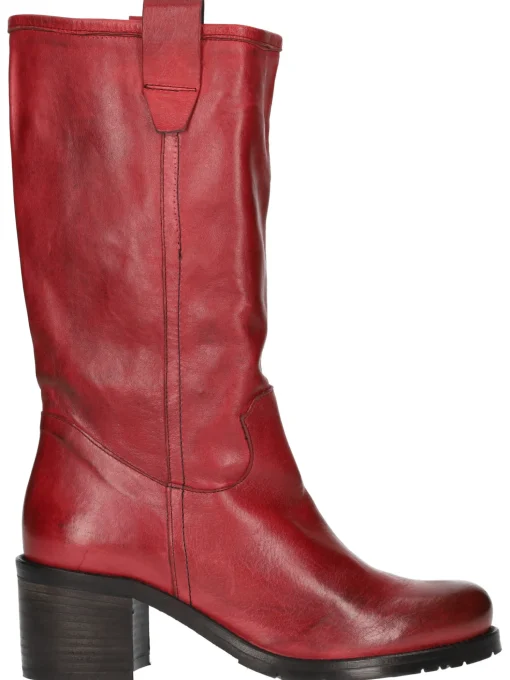 Stivale tacco largo Liviana da donna rosso