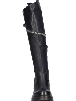 Stivale tacco largo Liviana da donna blu