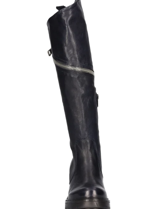 Stivale tacco largo Liviana da donna blu