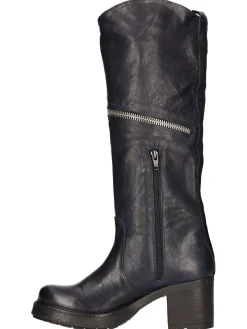 Stivale tacco largo Liviana da donna blu