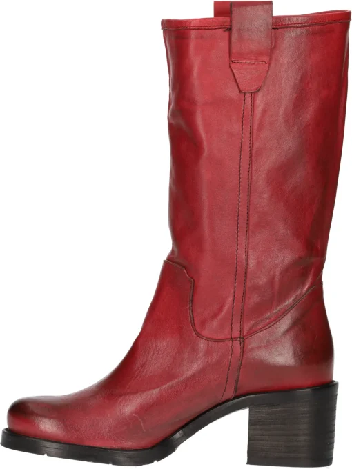 Stivale tacco largo Liviana da donna rosso