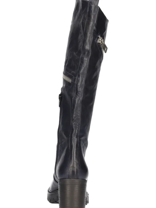 Stivale tacco largo Liviana da donna blu