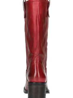 Stivale tacco largo Liviana da donna rosso