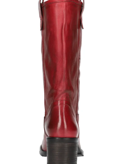 Stivale tacco largo Liviana da donna rosso