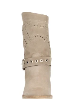 Stivale tacco largo Nero Giardini da donna taupe
