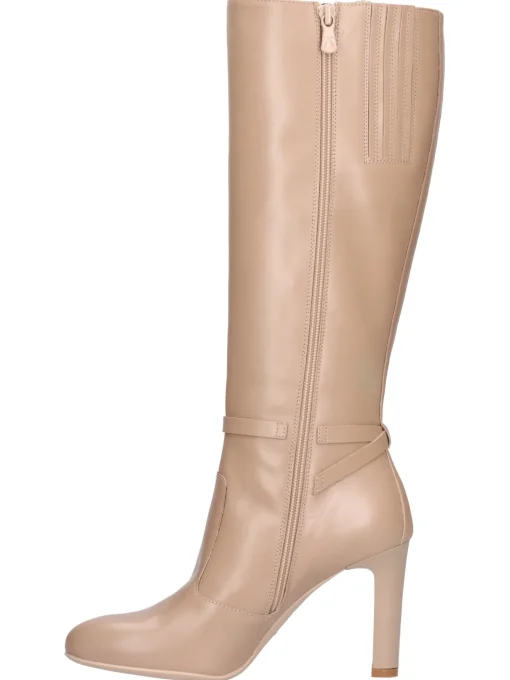 Stivale tacco largo Nero Giardini da donna beige